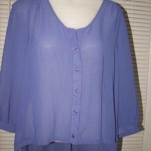 Urban outfitters sparkle & fade women's new with tags sheer purple back out top